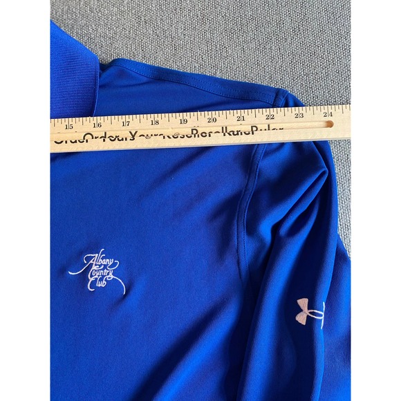 Albany Country Club Adult Men’s polo golf shirt XL blue long sleeve New York - Picture 5 of 10